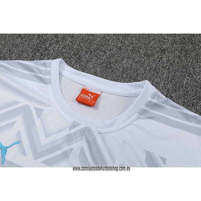 Chandal del Olympique Marsella 22-23 Manga Corta Gris - Pantalon Corto